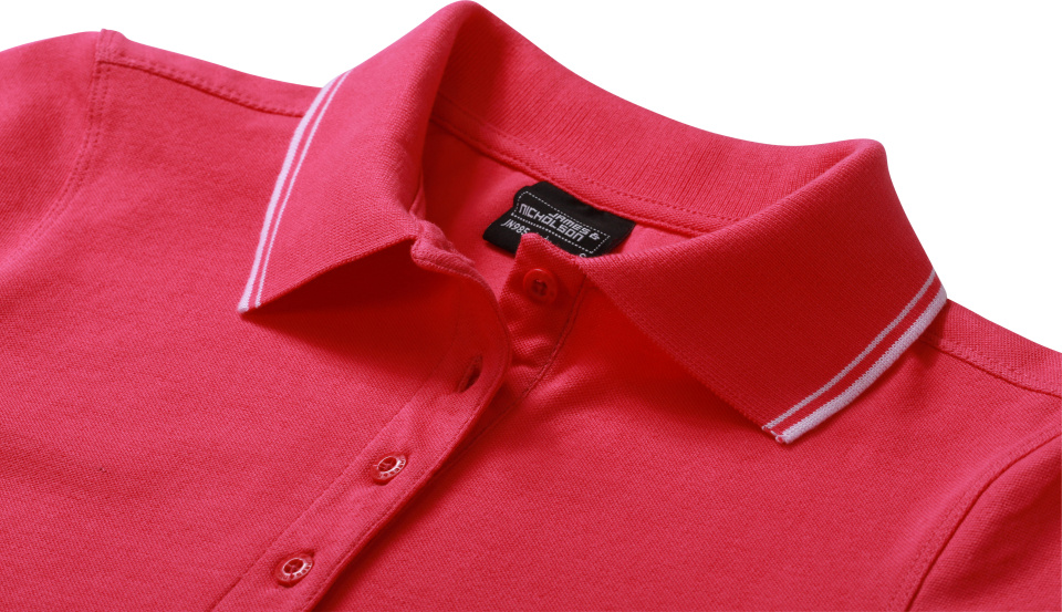 Ladies Polo pink white